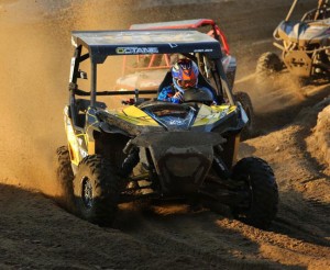 Piloting a Can-Am X-Team Maverick 1000R side-by-side, Martin Horik (OCTANE) won the Side-By-Side overall and 851-1000cc class at the 2014 12 Hours of La Tuque in Quebec, Canada.