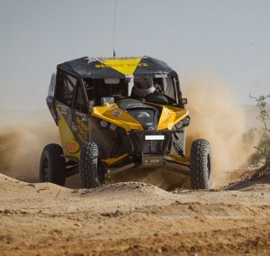 Despite running with the leaders much of the race, Cory Sappington's Desert Toyz / Can-Am Maverick took a very strong third-place finish at round two of the SCORE International series.