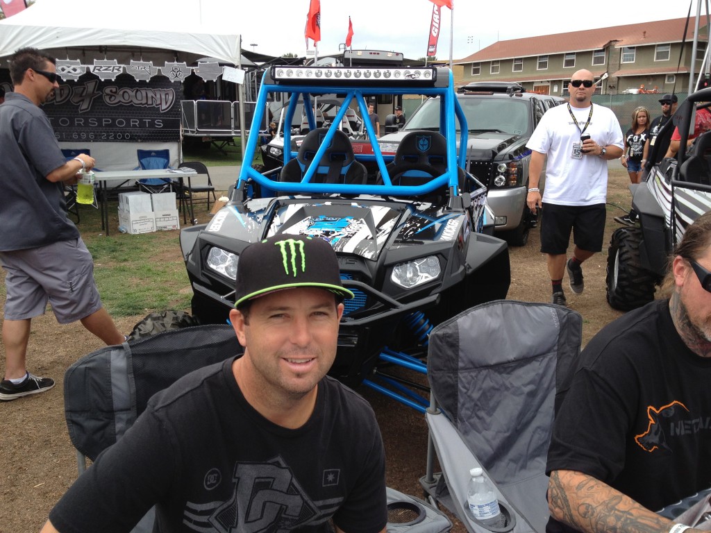 Jeremy McGrath and his Lazer Star equipped Polaris RZR built by Pro Armor at the 2013 Sand Show.