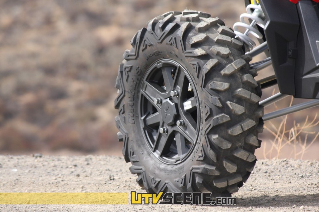 Polaris held nothing back on tire selection, with Maxxis having the industry's best selling tire the Maxxis Bighorn. These tires are a beast, they bite like no other, and they have a great wear life. The 29" tires allow a lot of ground clearance, but the downside we found with the 29" tires are they are only offered from Polaris which makes them hard to get, and a little pricey. 