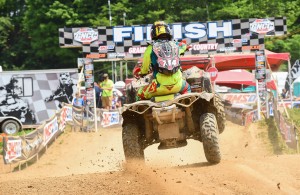 Kevin Cunningham had the hammer down at the finish line of the 2016 John Penton GNCC. The Can-Am Renegade ATV racer won the morning overall and the 4x4 Pro class to maintain his class points lead.