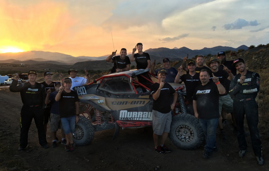 The Murray Racing team made history Saturday in the Nevada desert, earning the first-ever win with brand new Maverick X3 super sport side-by-side vehicle at the Vegas To Reno Best In The Desert race.