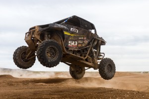 Cody Rowleg pushed his Polaris RZR 1000 into the top step of the podium